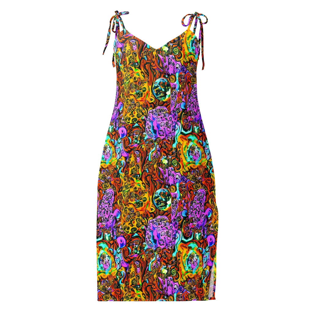 Orange Afterglow on Slip Dress — Front