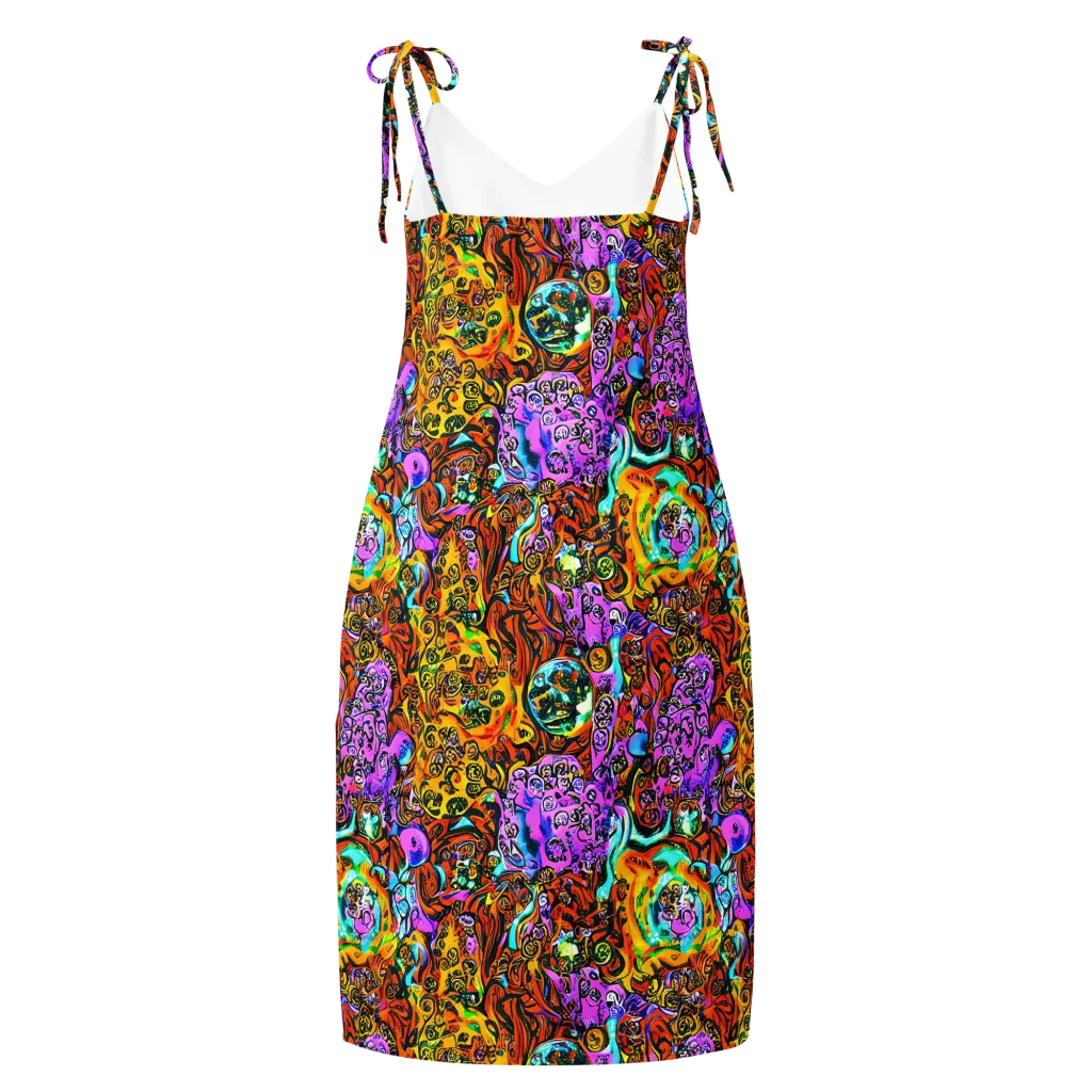 Orange Afterglow on Slip Dress — Back