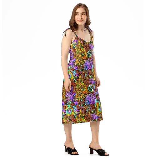Orange Afterglow on a Slip Dress