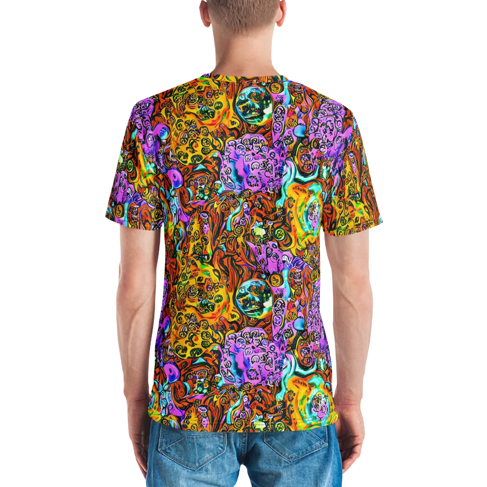 Orange Afterglow on Men's Crew Neck T-Shirt — Back