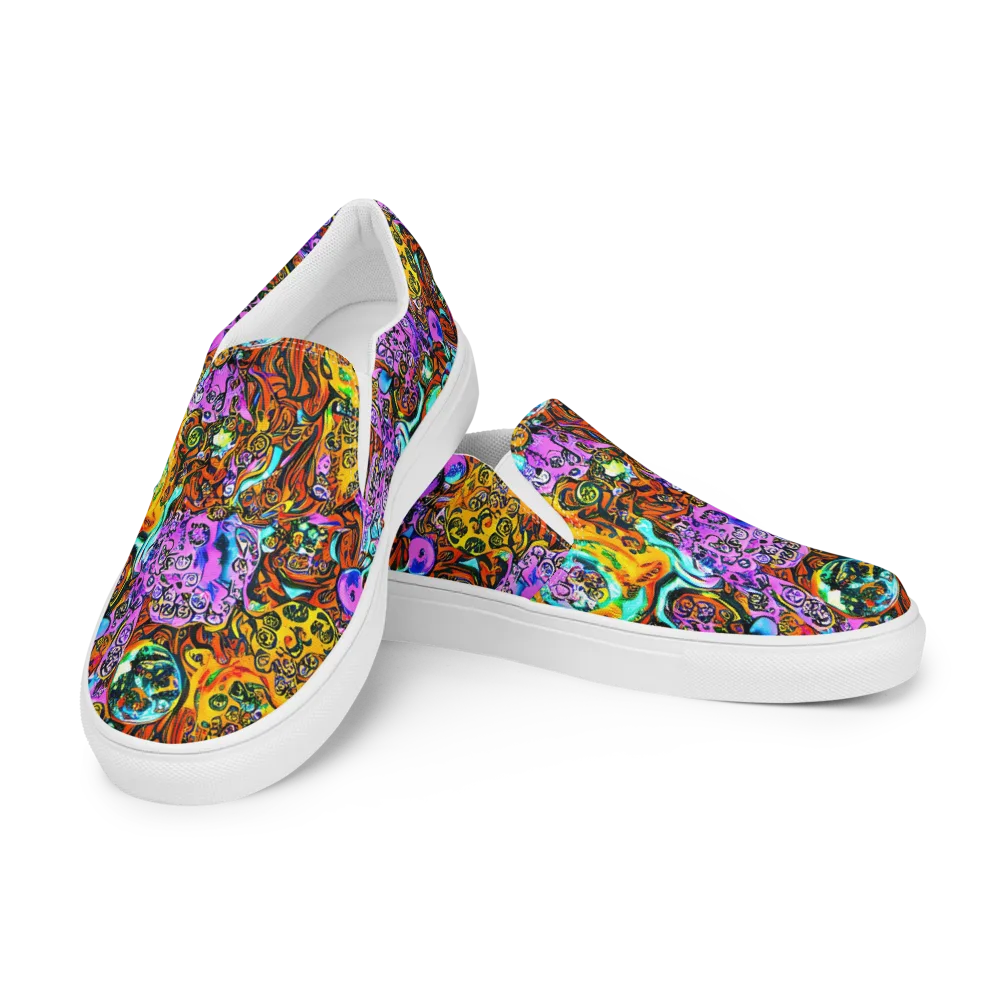 Orange Afterglow on Men's Slip-On Canvas Shoes — Left Front