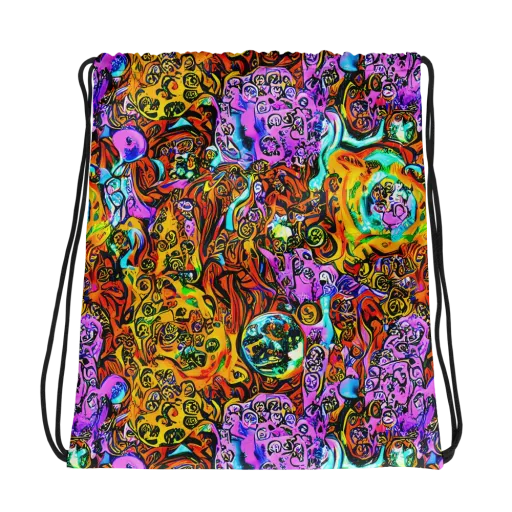 Orange Afterglow on a Drawstring Bag
