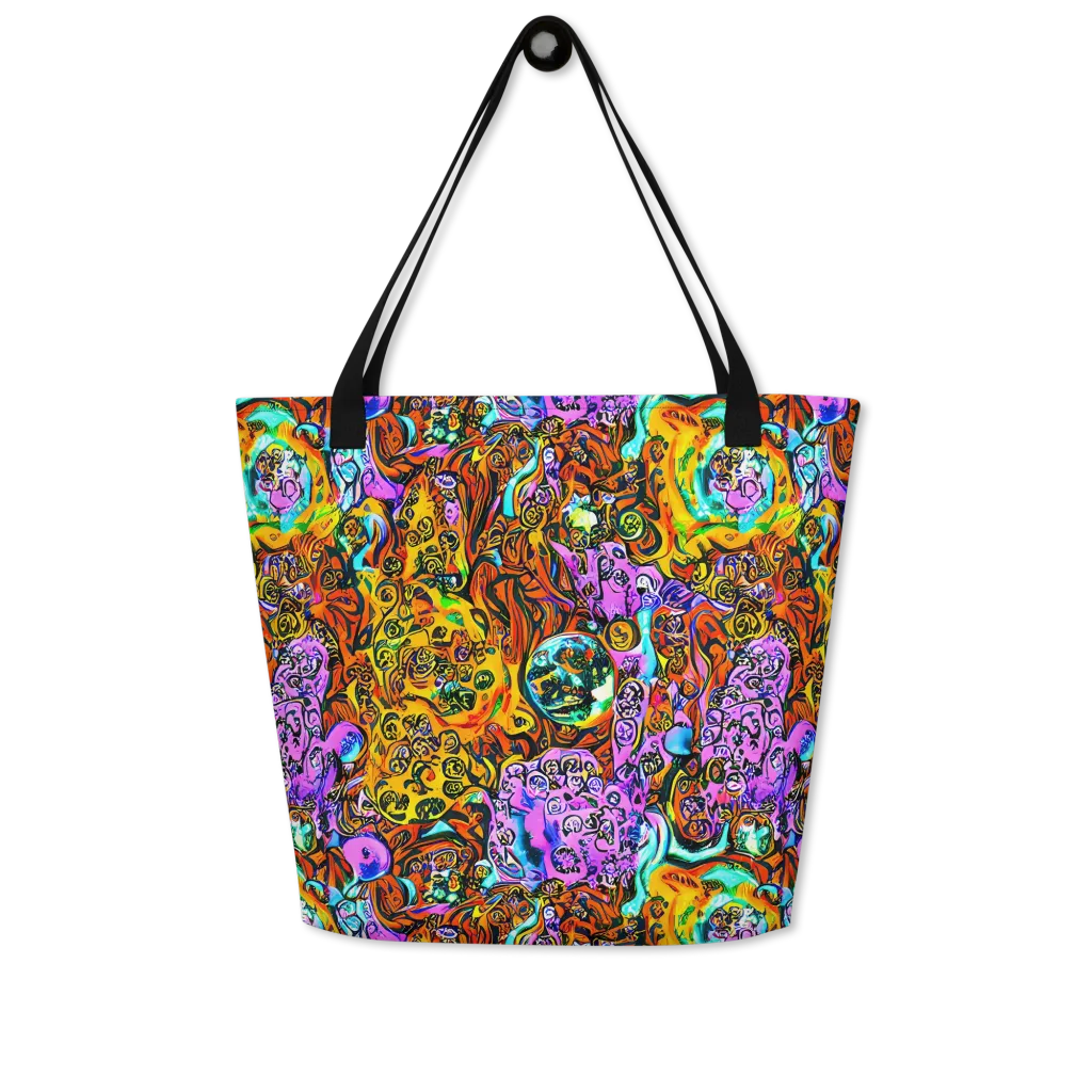 Orange Afterglow on Large Tote Bag W/ Pocket — Front