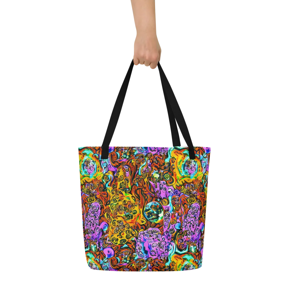 Orange Afterglow on Large Tote Bag W/ Pocket — Front