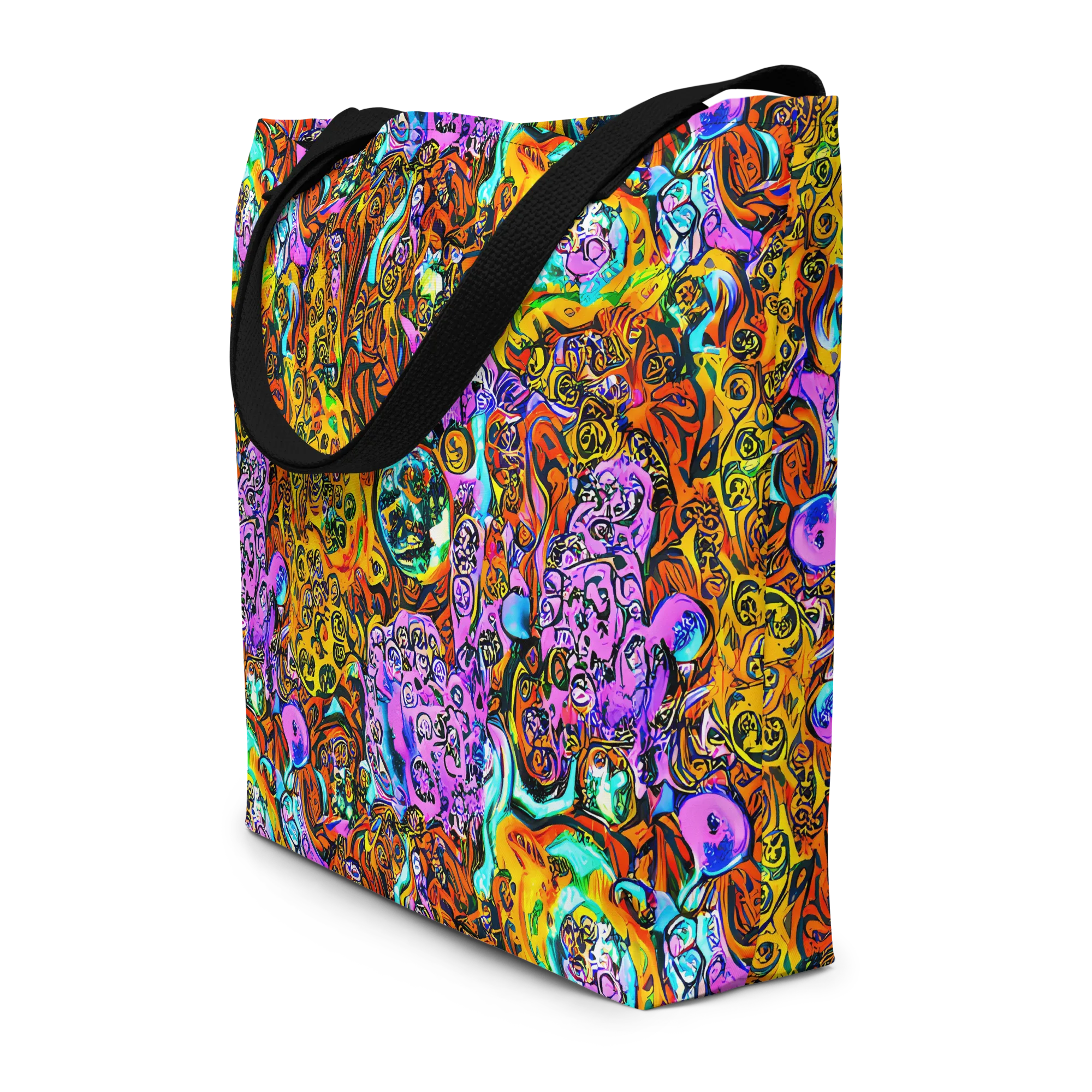 Orange Afterglow on Large Tote Bag W/ Pocket — Front