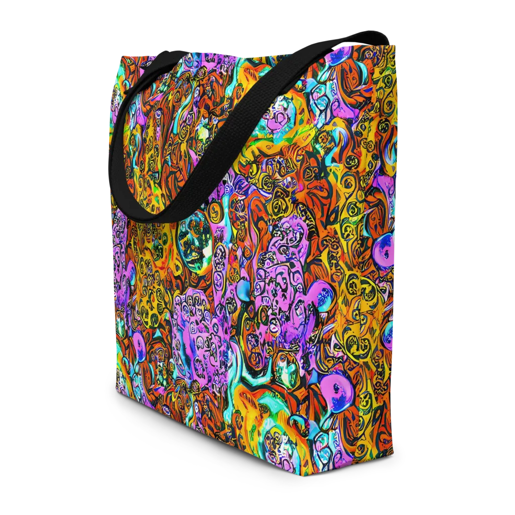 Orange Afterglow on Large Tote Bag W/ Pocket — Front