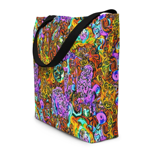 Orange Afterglow on a Large Tote Bag W/ Pocket
