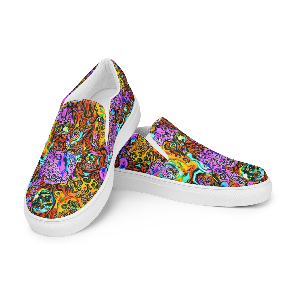 Orange Afterglow on Women's Slip-On Canvas Shoes — Left Front