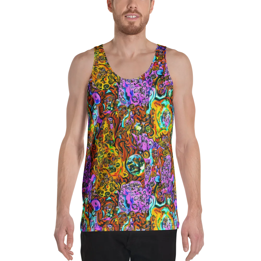 Orange Afterglow on Men's Tank Top — Front