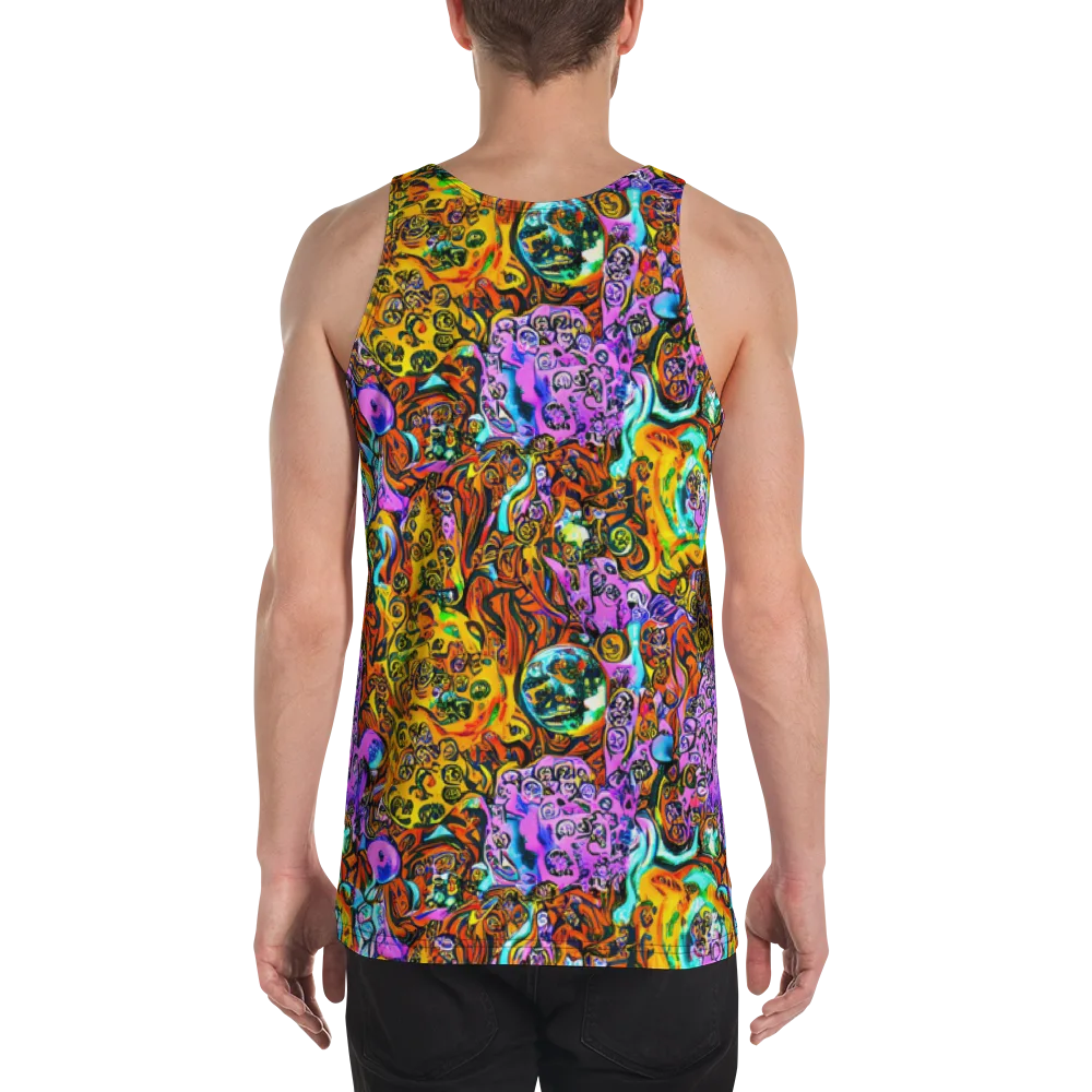 Orange Afterglow on Men's Tank Top — Back