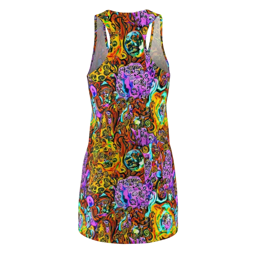 Orange Afterglow on Racerback Dress — Back