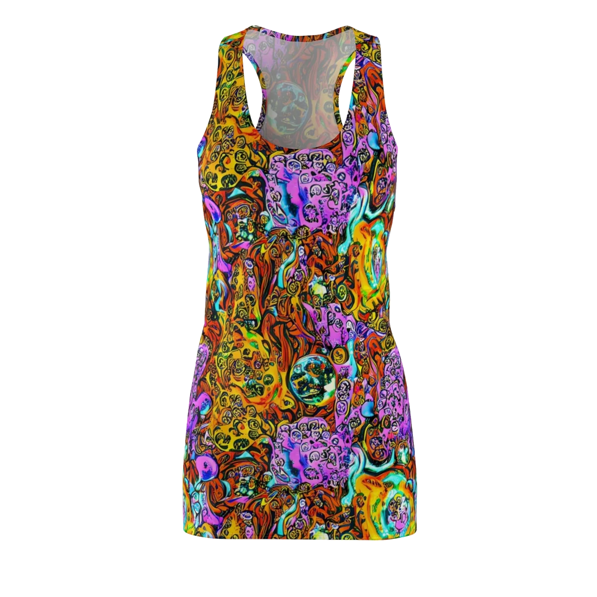 Orange Afterglow on Racerback Dress — Front