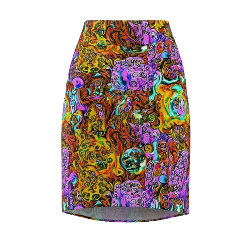 Orange Afterglow on a Pencil Skirt