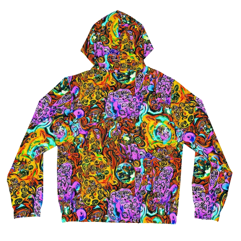 Orange Afterglow on Women's Full-Zip Hoodie — Back