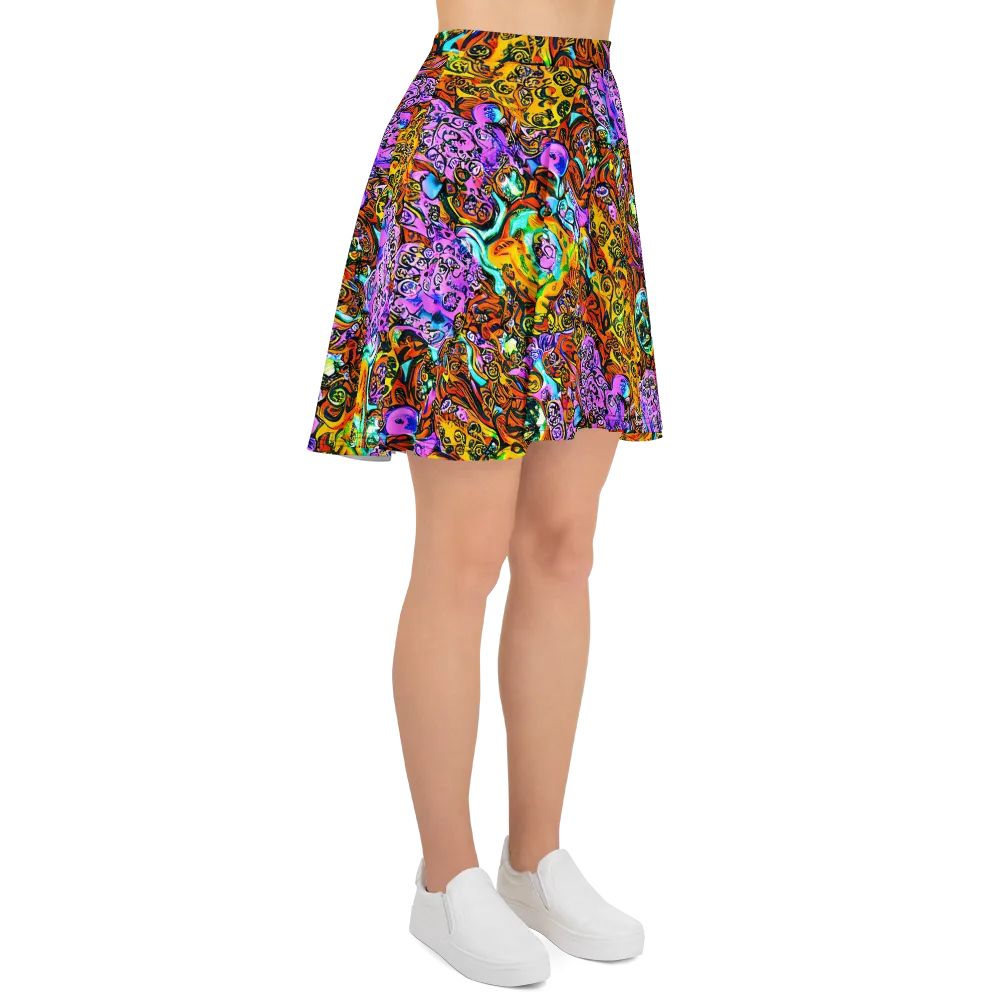 Orange Afterglow on Skater Skirt — Right