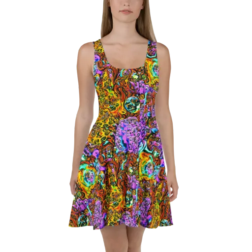 Orange Afterglow on a Skater Dress