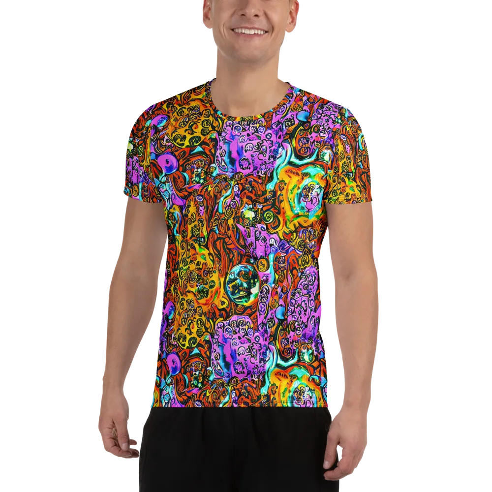 Orange Afterglow on Men's Athletic T-Shirt — Front
