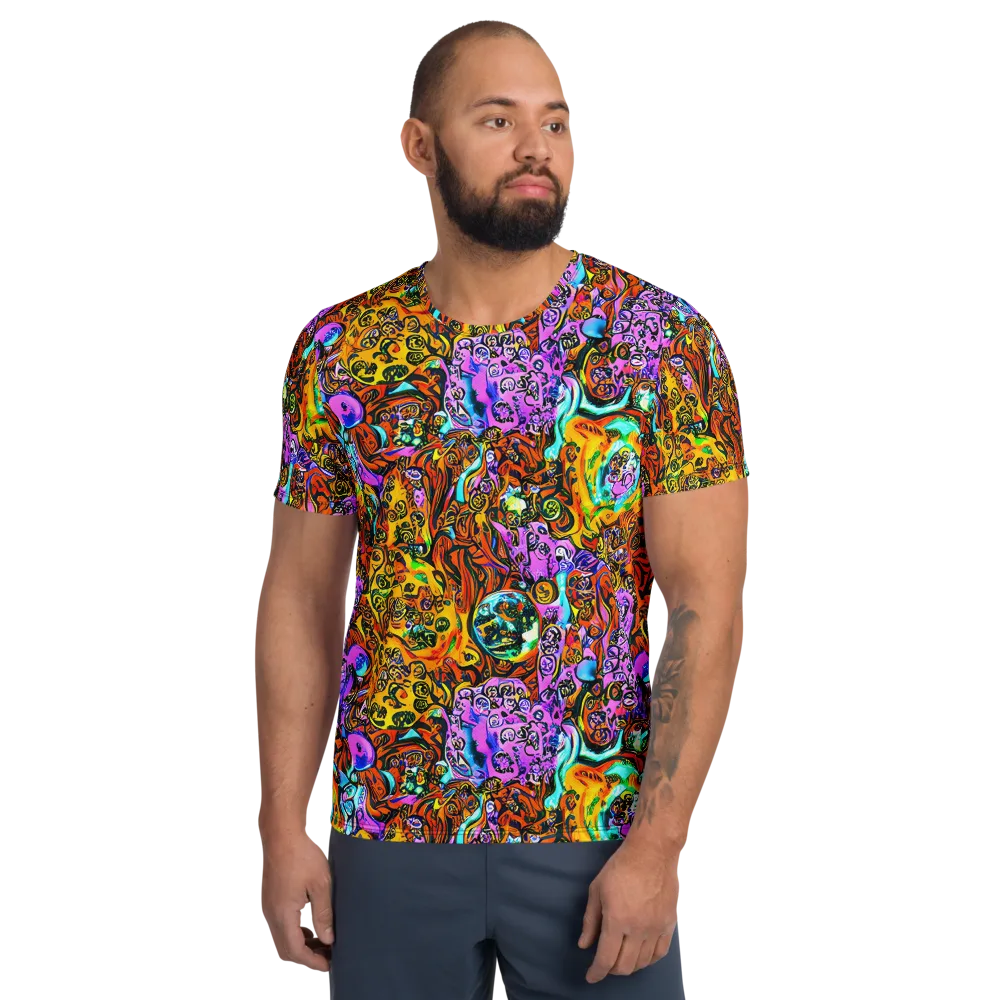 Orange Afterglow on Men's Athletic T-Shirt — Front