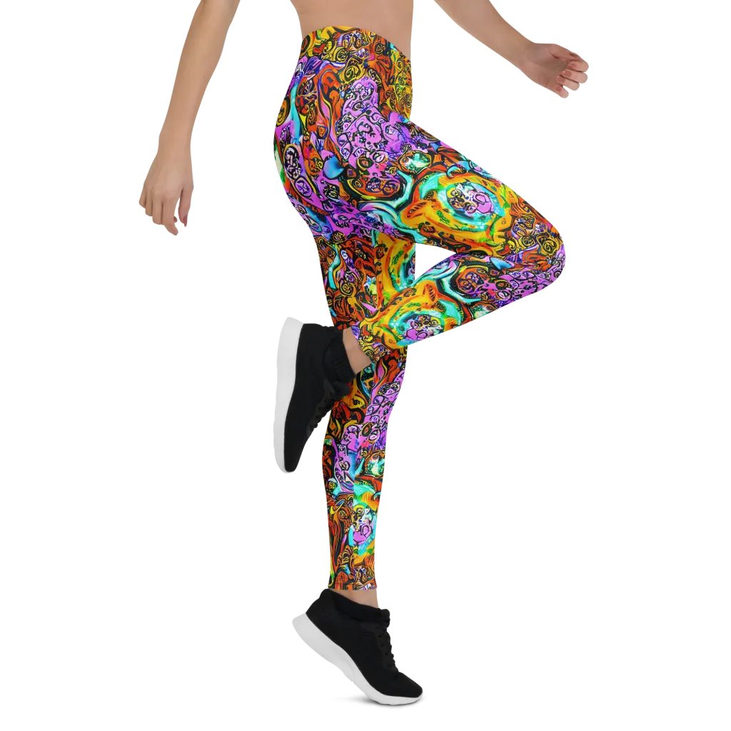 Orange Afterglow on Leggings — Right
