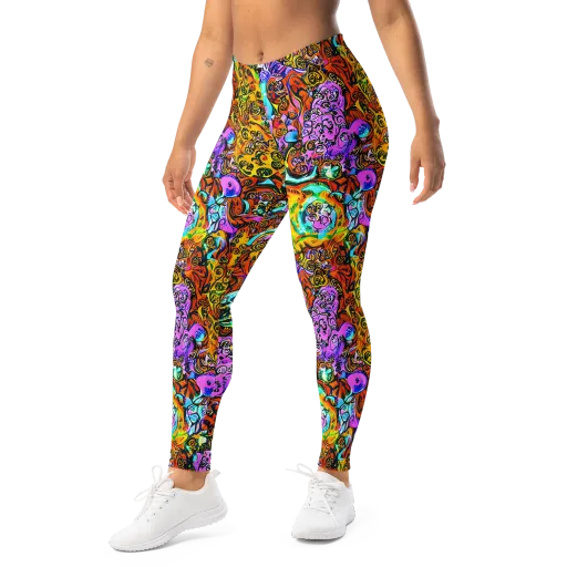 Orange Afterglow on a Leggings
