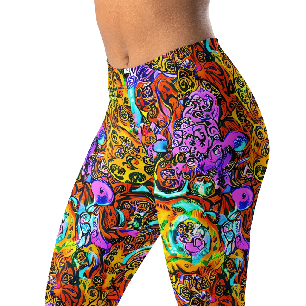 Orange Afterglow on Leggings — Left Front
