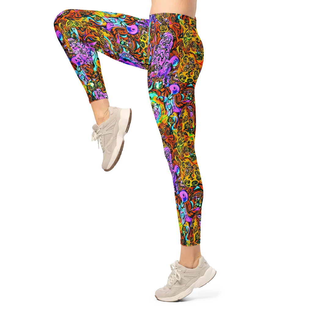 Orange Afterglow on Leggings — Left
