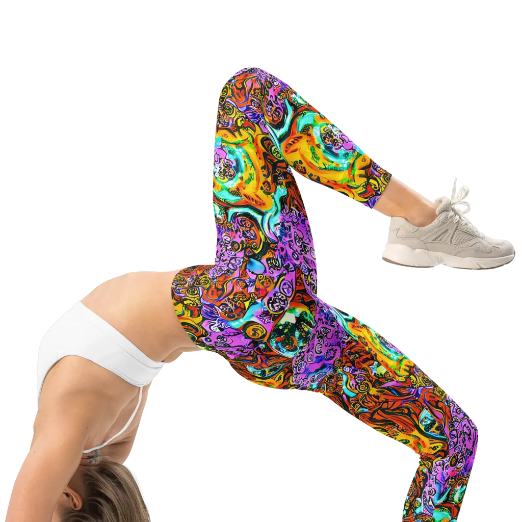 Orange Afterglow on Leggings — Right