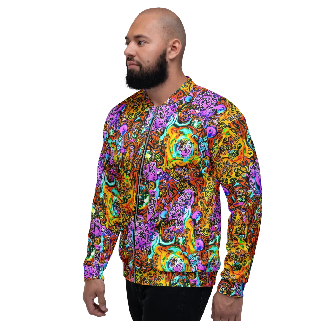 Orange Afterglow on Bomber Jacket — Left