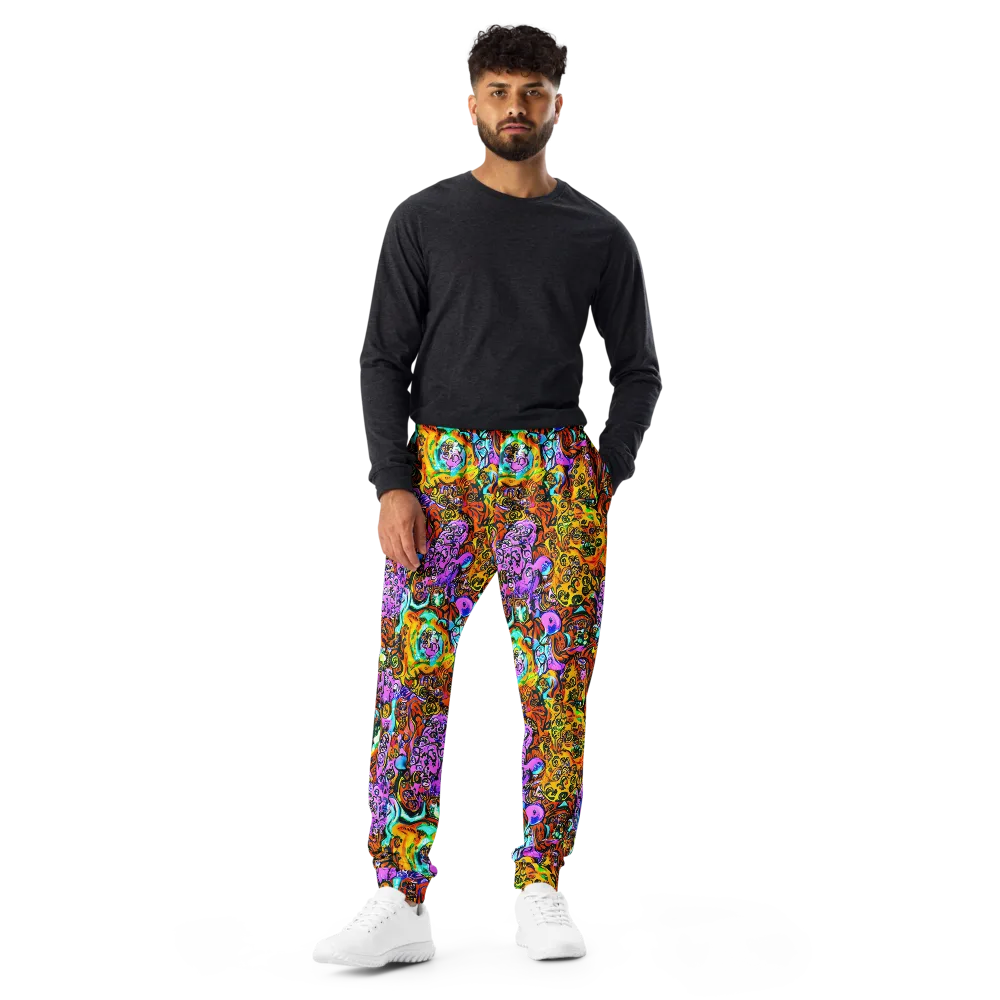 Orange Afterglow on Men's Joggers — Front