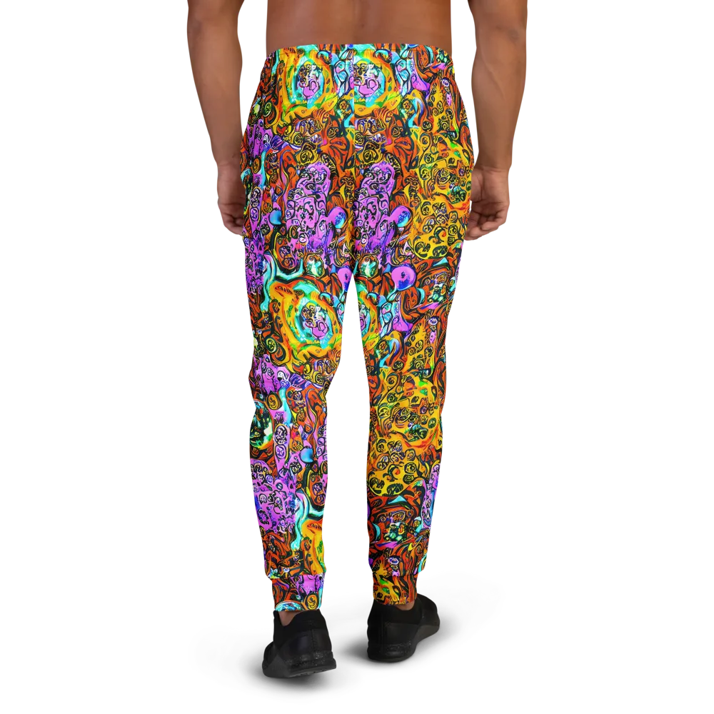 Orange Afterglow on Men's Joggers — Back