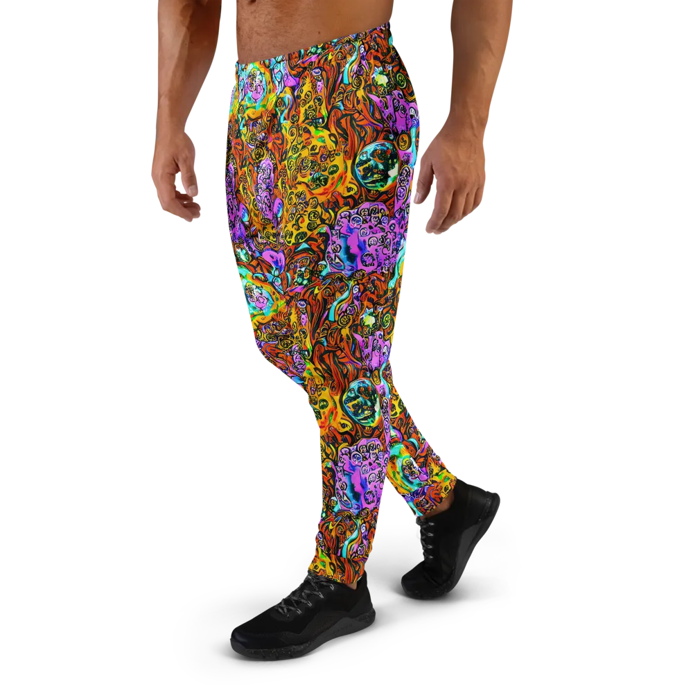 Orange Afterglow on Men's Joggers — Left