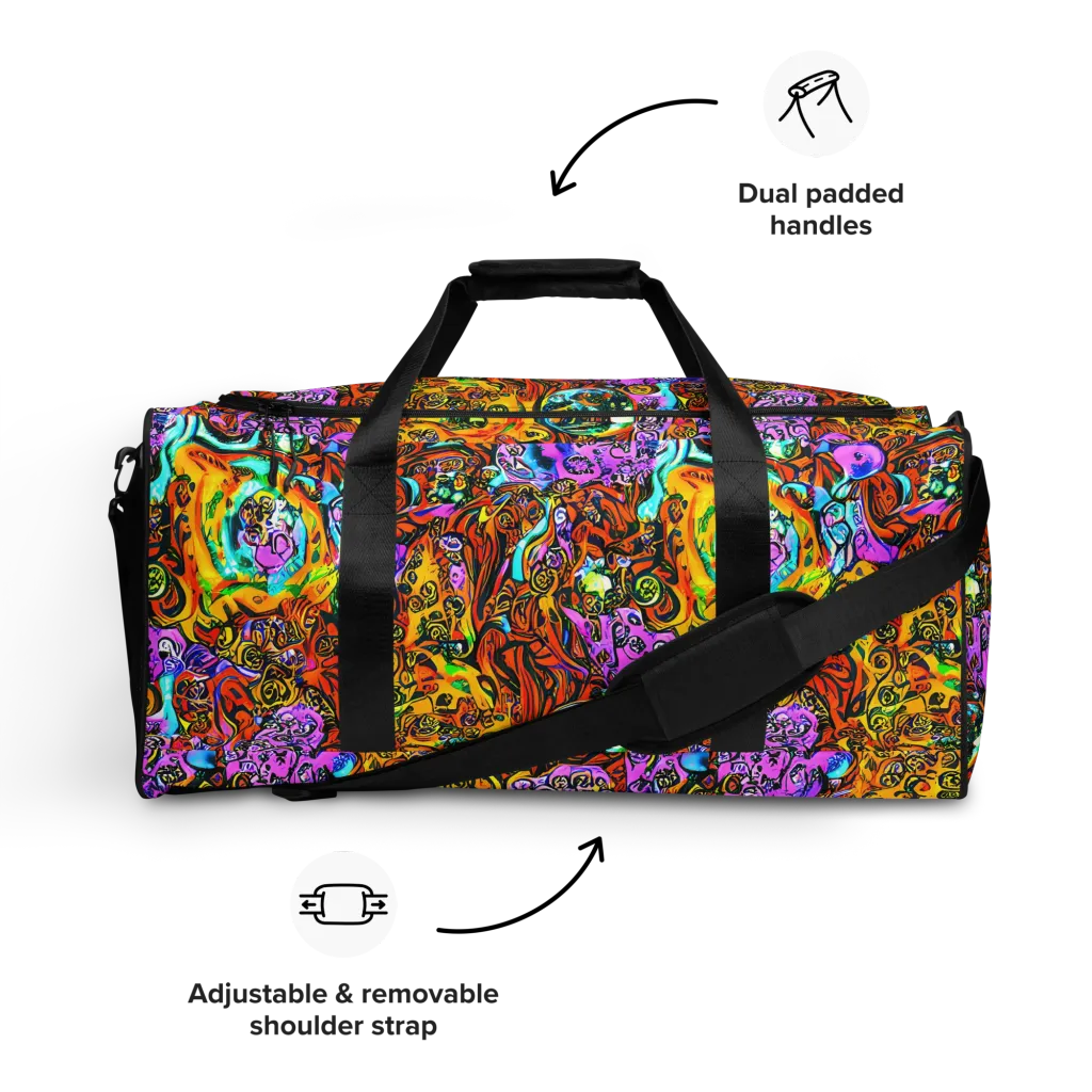 Orange Afterglow on Duffle Bag — Front