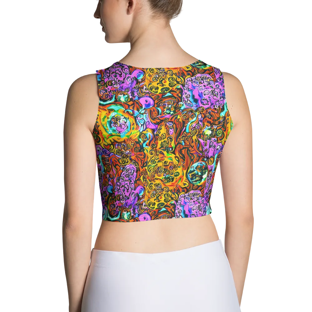 Orange Afterglow on Crop Top — Back