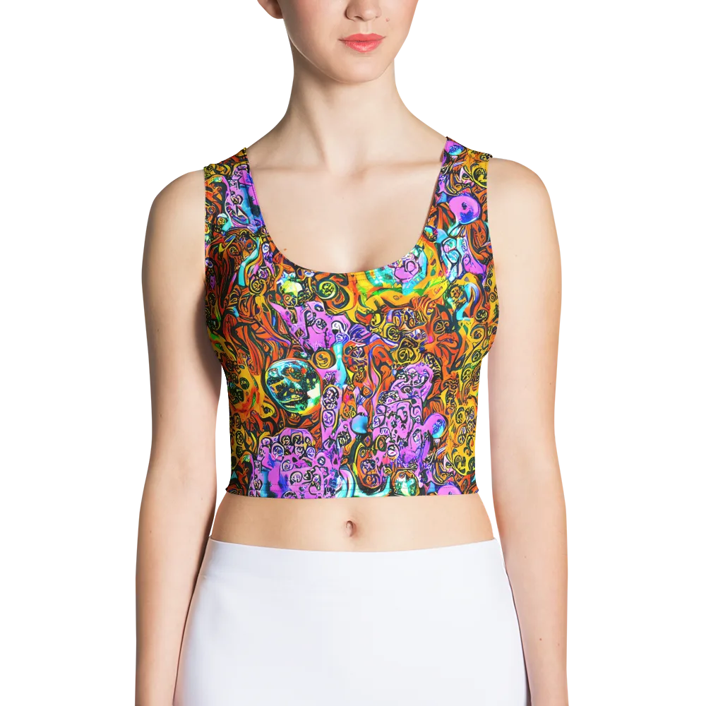 Orange Afterglow on Crop Top — Front