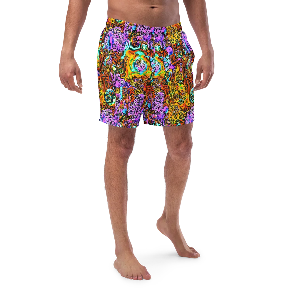 Orange Afterglow on Swim Trunks — Front
