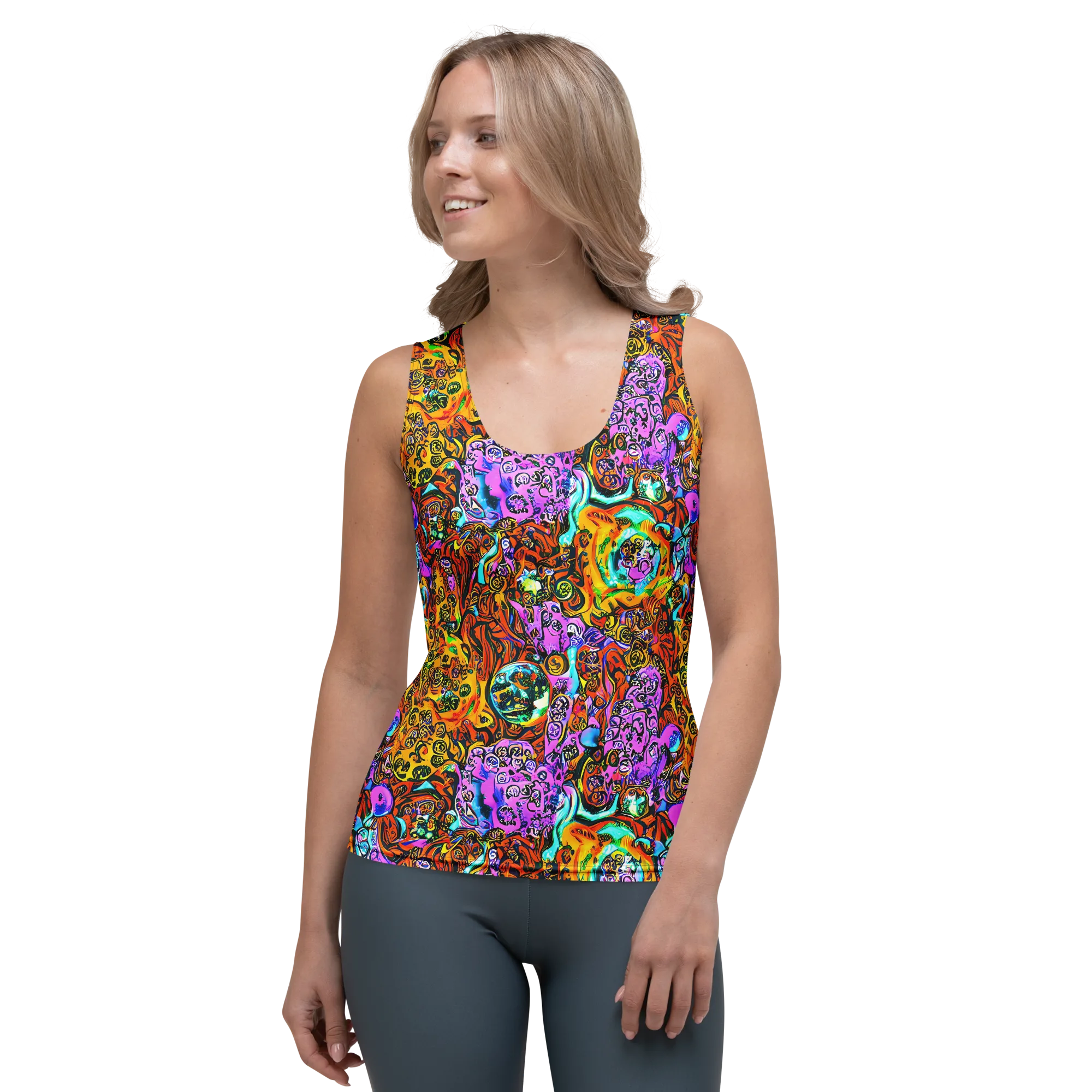 Orange Afterglow on Women's Tank Top — Front