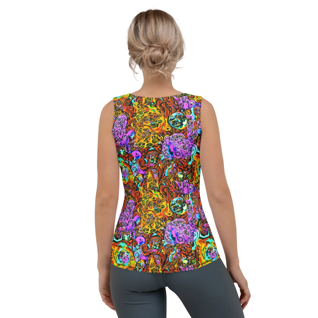 Orange Afterglow on Women's Tank Top — Back