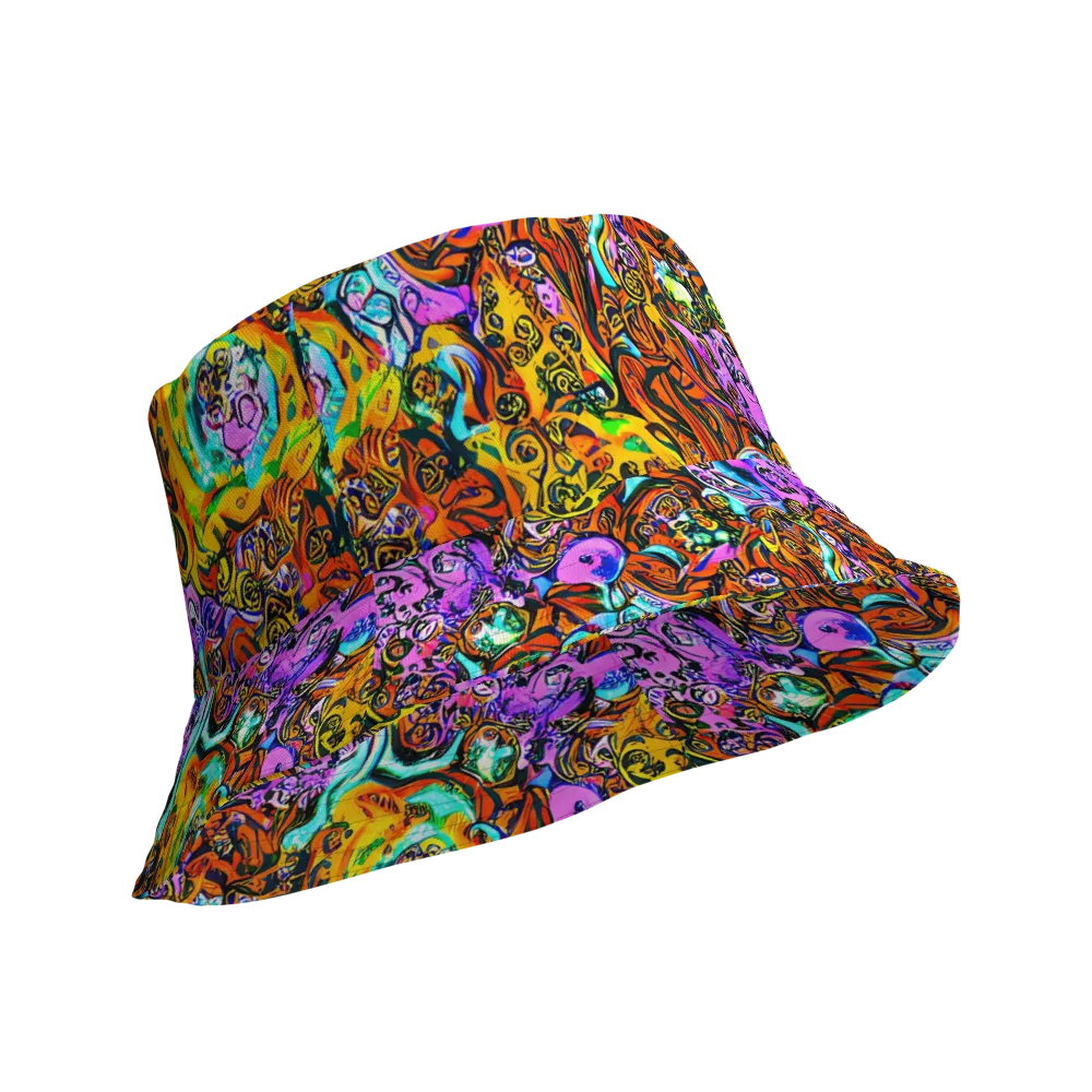 Orange Afterglow on Reversible Bucket Hat — Product details Outside