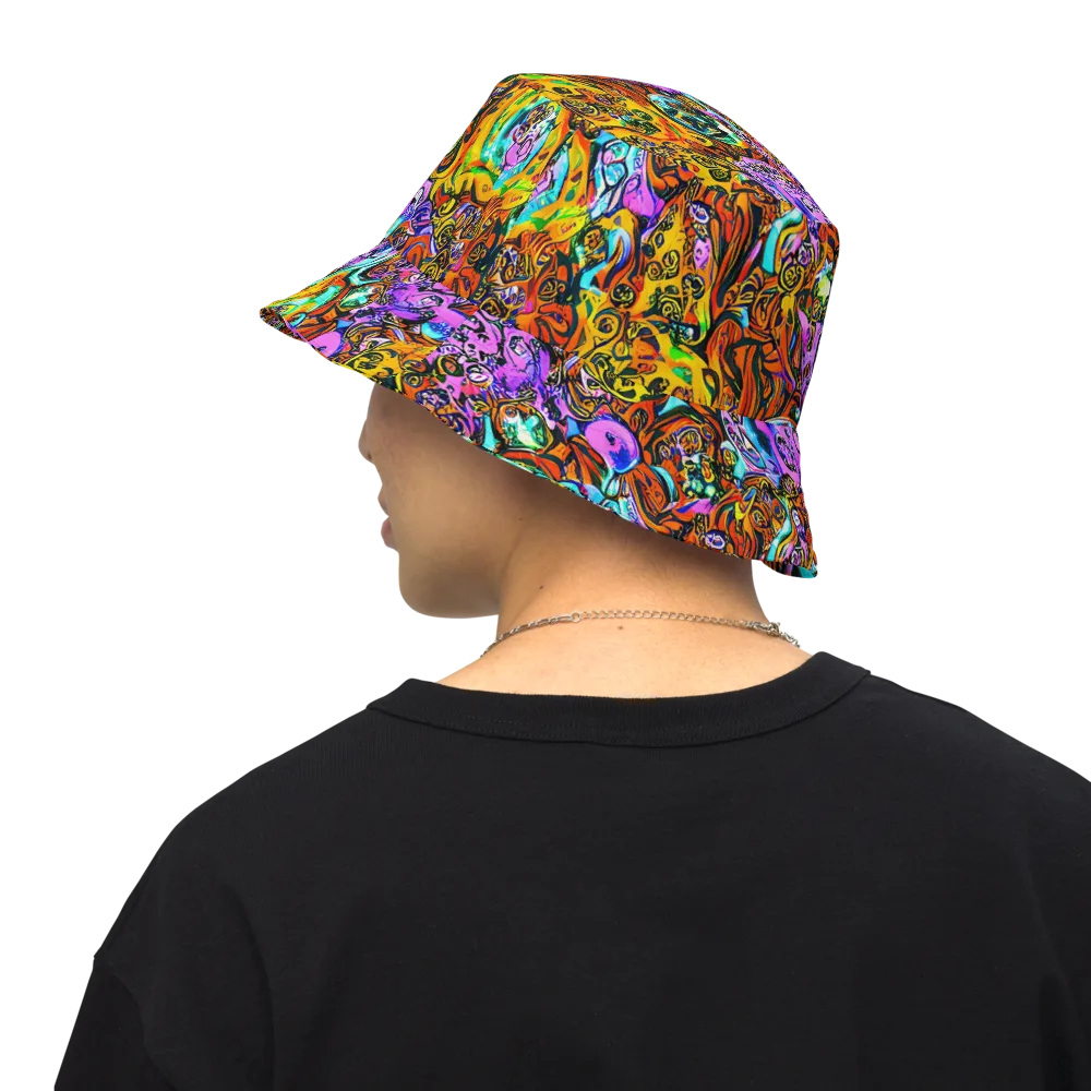 Orange Afterglow on Reversible Bucket Hat — Back Inside