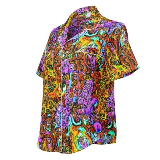Orange Afterglow on a Women's Short Sleeve Pajama Top