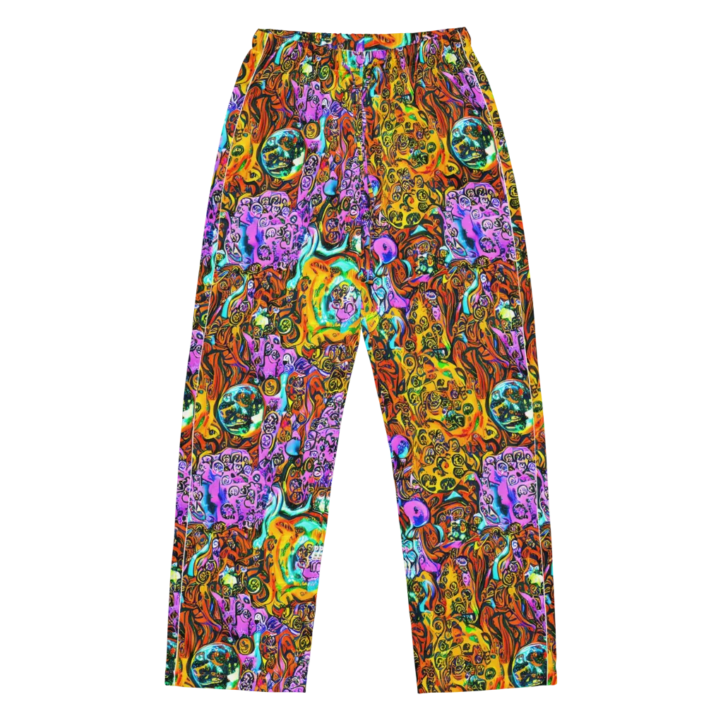 Orange Afterglow on Women's Pajama Pants — Front