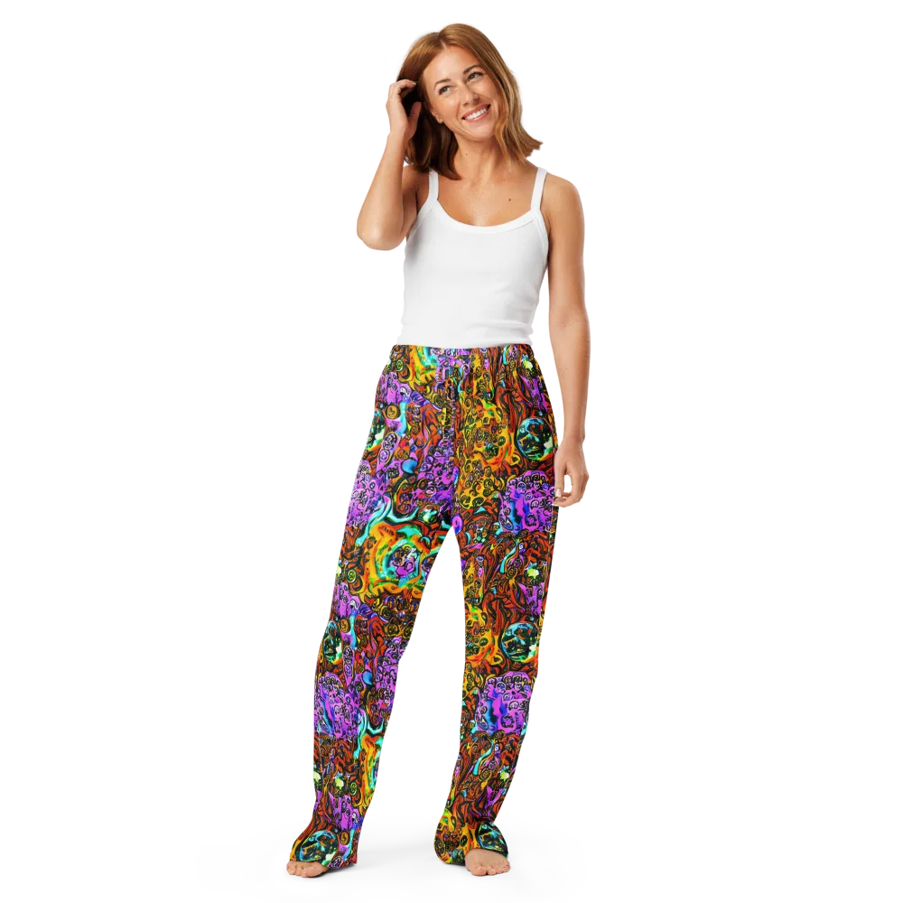 Orange Afterglow on Women's Pajama Pants — Front