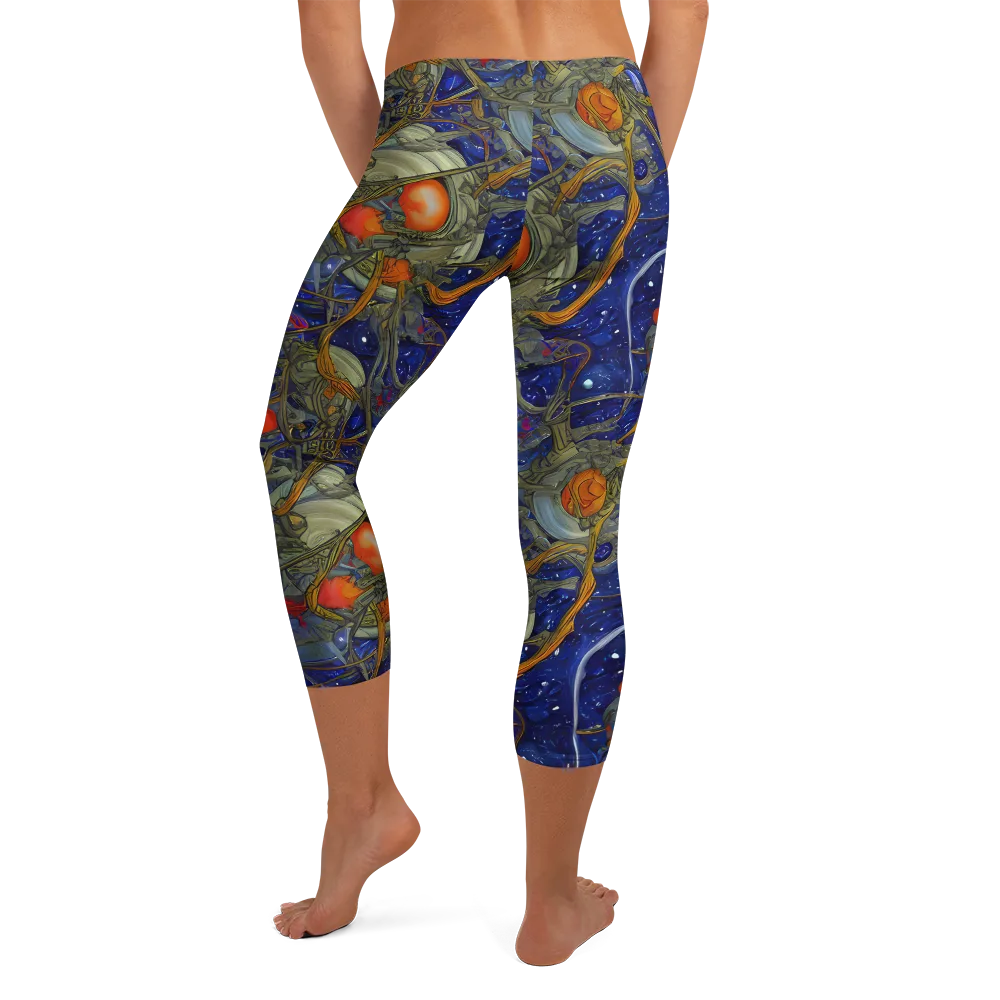 Astral Harvest on Capri Leggings — Back