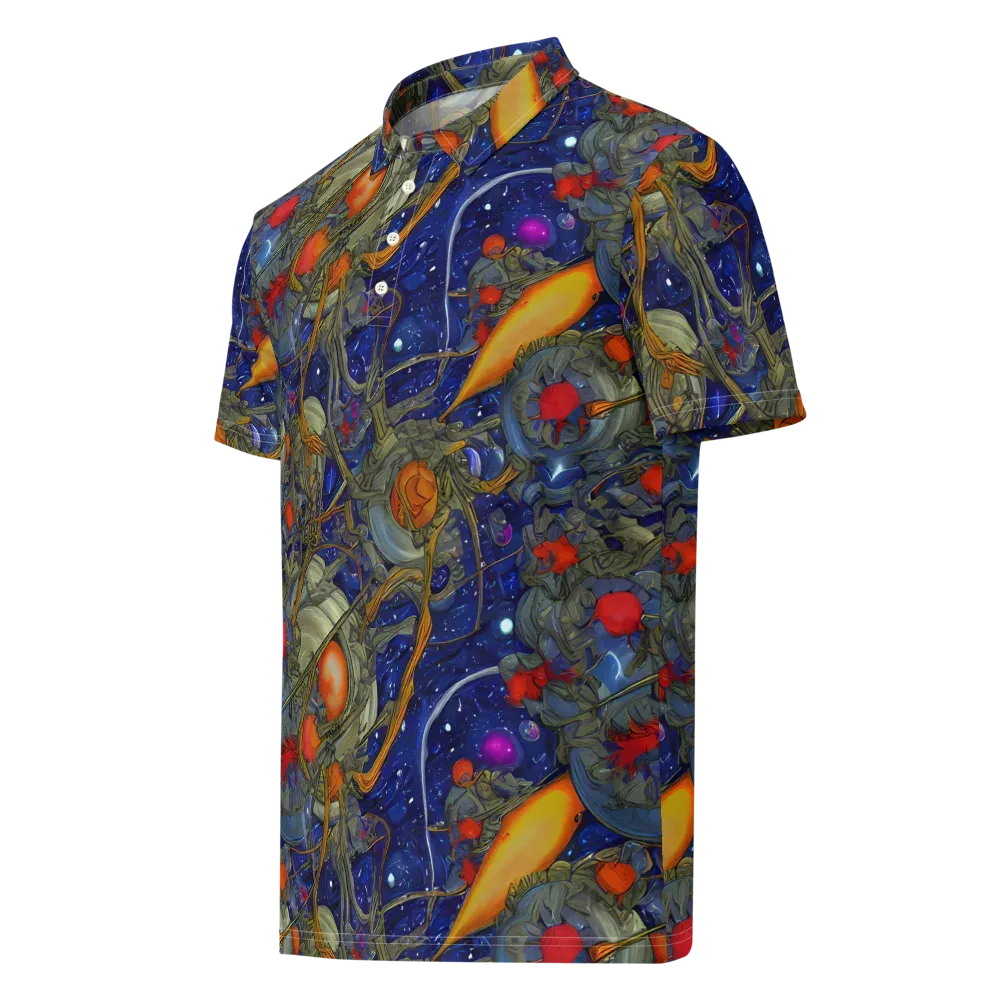 Astral Harvest on Men's Slim Fit Polo Shirt — Left Front
