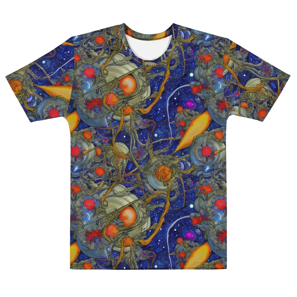 Astral Harvest on Men's Cotton Crew Neck T-Shirt — Front