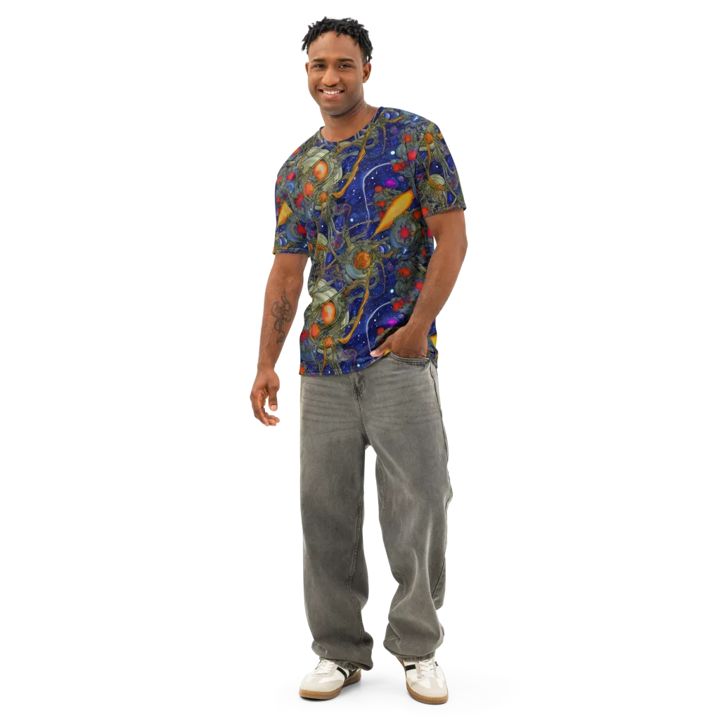 Astral Harvest on Men's Cotton Crew Neck T-Shirt — Front