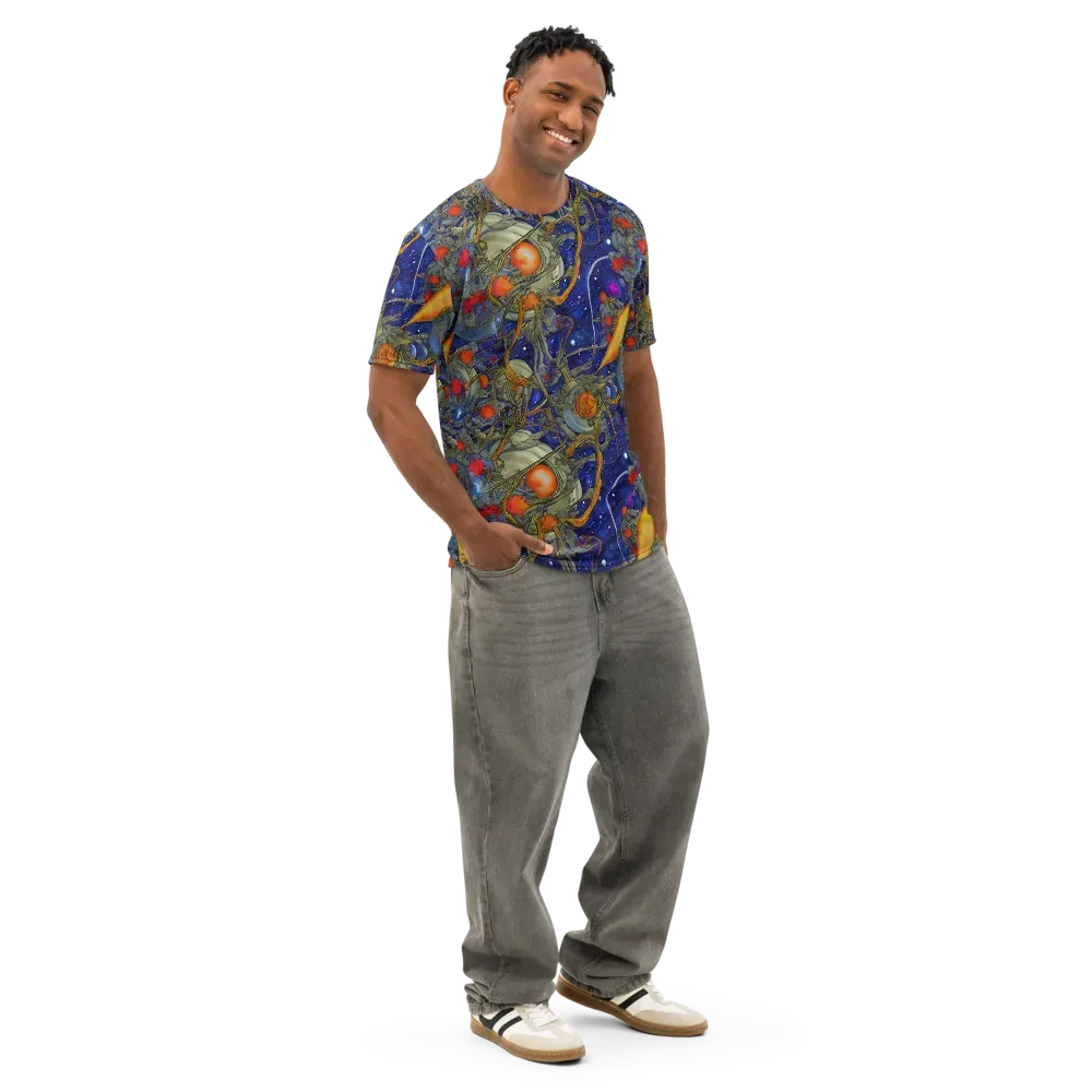 Astral Harvest on Men's Cotton Crew Neck T-Shirt — Right Front