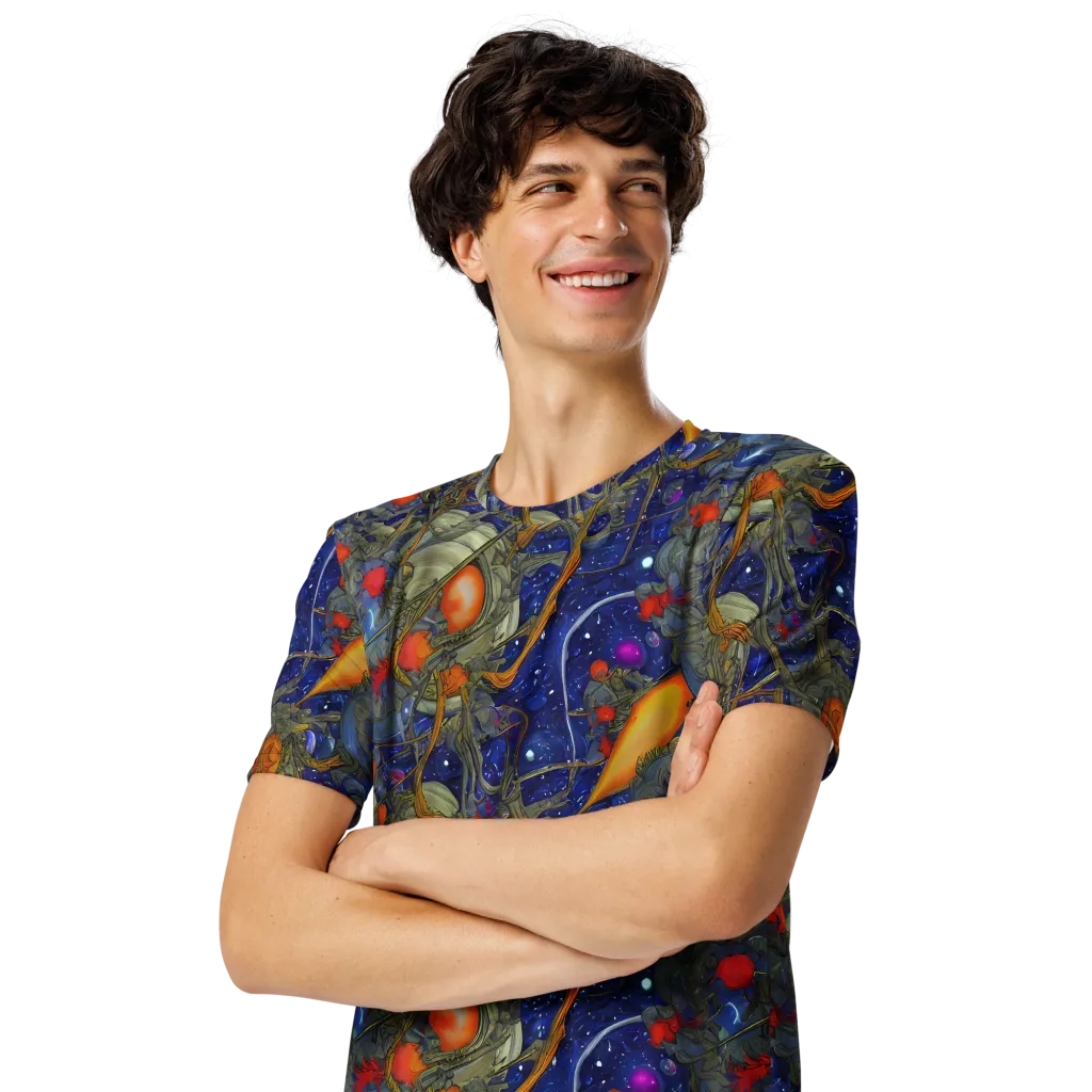 Astral Harvest on Men's Crew Neck T-Shirt — Left Front