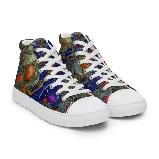 Astral Harvest on a Men's High Top Canvas Shoes
