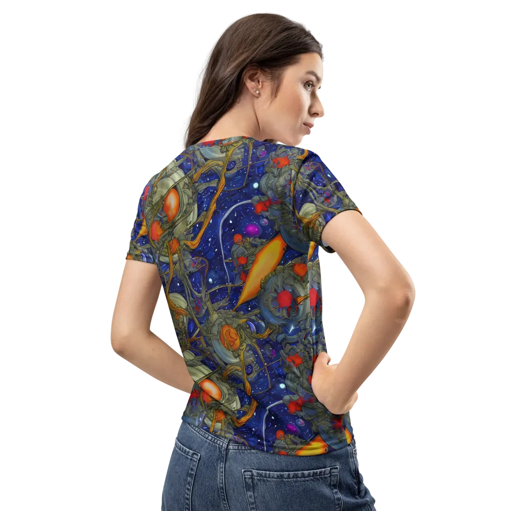 Astral Harvest on Women's Crew Neck T-Shirt — Back